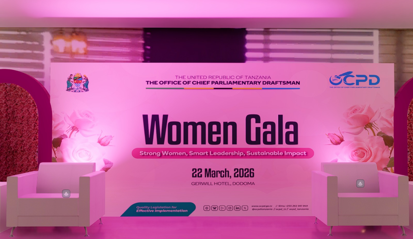 OCPD Women Gala stage design proposal